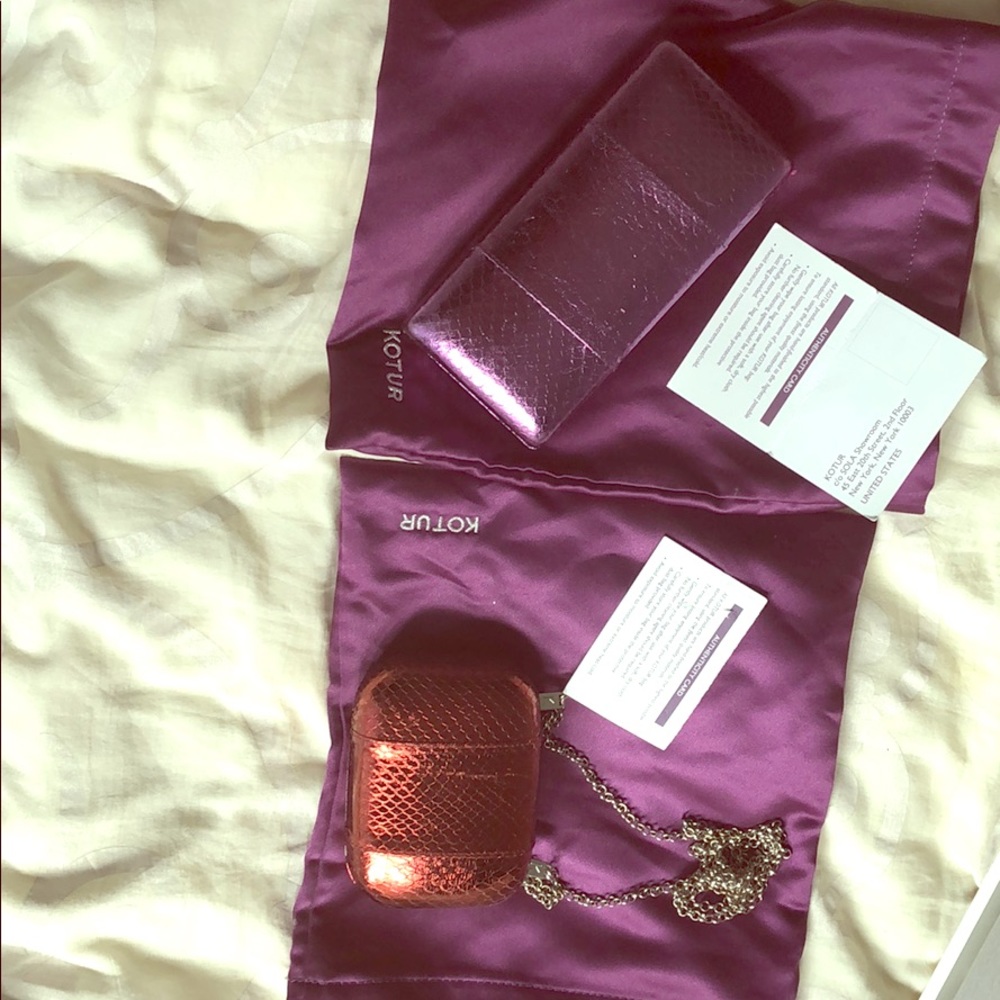 Real snake skinned clutches